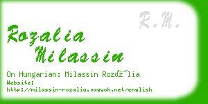 rozalia milassin business card